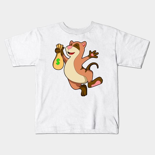 Meerkat with Wallet Kids T-Shirt by Markus Schnabel